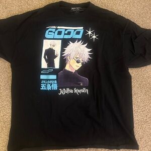 Black Jujutsu Kaisen Satoru Godo T-shirt (Size 2X)